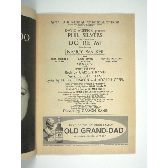 Playbill Do Re Mi St James Theatre 1961 Phil Silvers David Burns Nancy Walker - Picture 3 of 6
